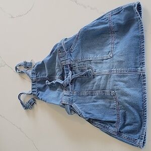 Girls Jean Overall Dress